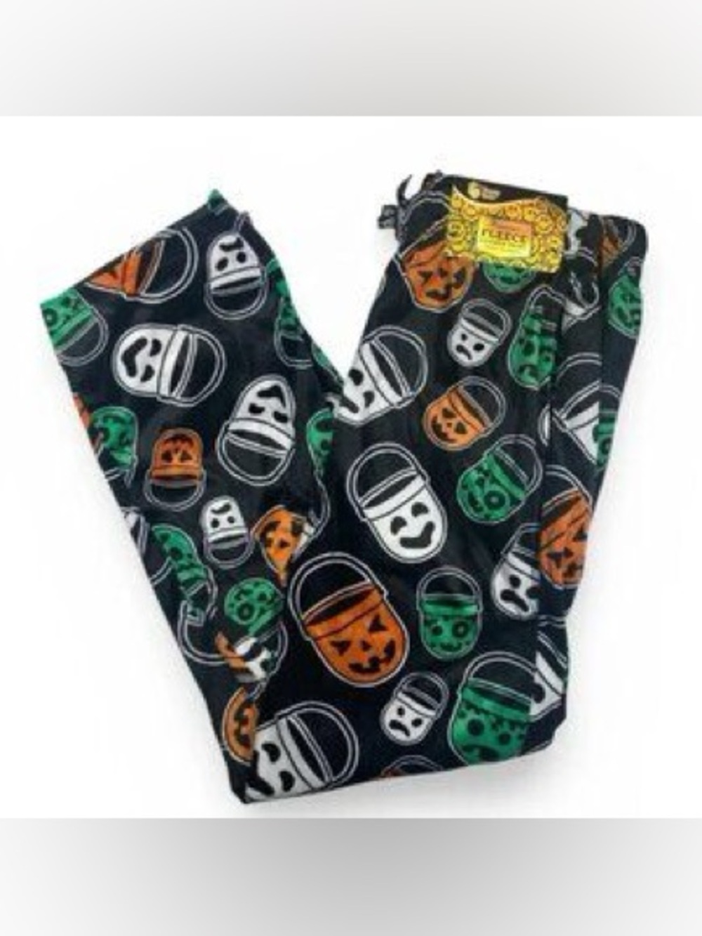 NWT Happy boxer lounge pants Black Halloween Pumpkin Bucket Leggings - Sz M